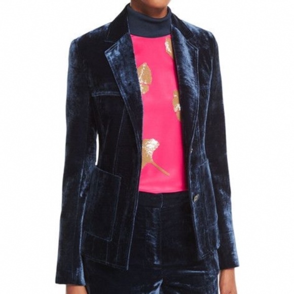 Phillip Lim 3.1 Tailored Blue Velvet Blazer - Picture 5 of 15